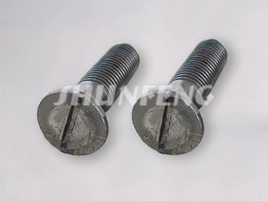 Two plain countersunk bolts with slotted flat head.